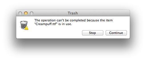 Can't empty Trash on a Mac