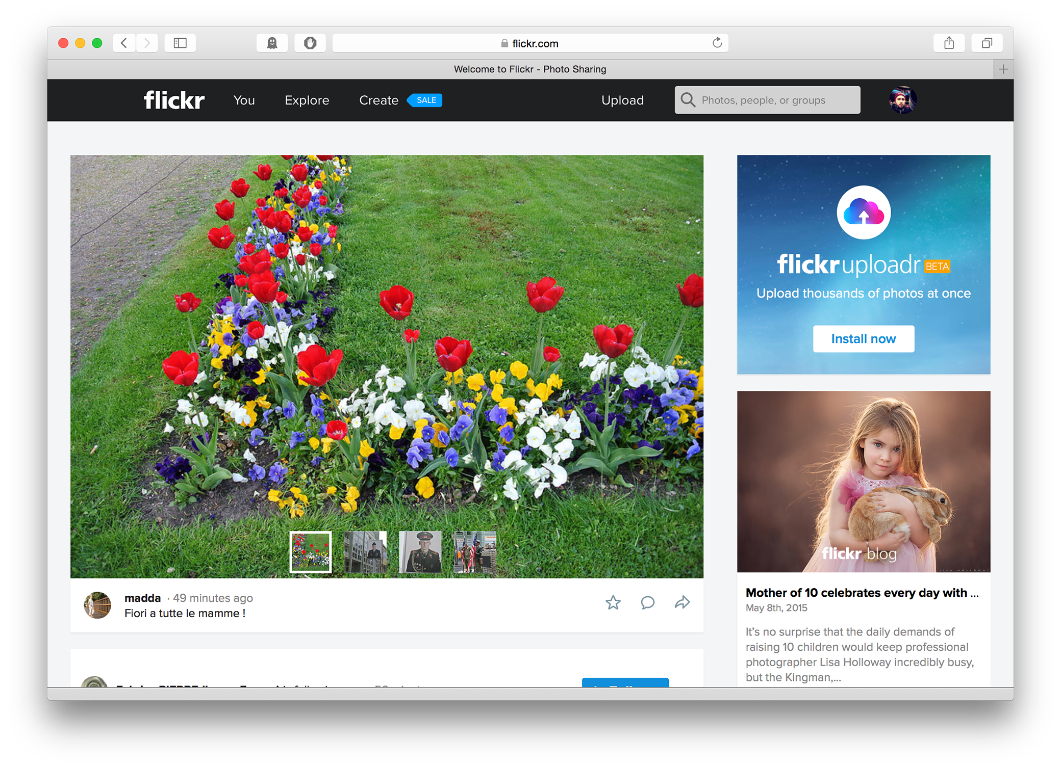 Flickr 4.0 - Main Page