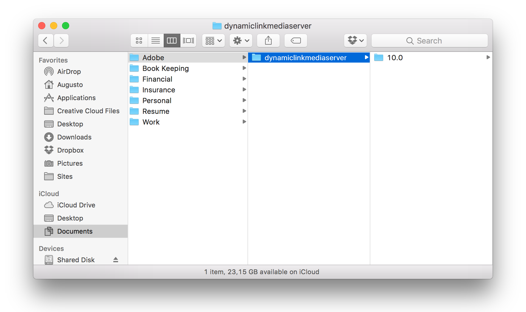 Remove dynamiclinkmediaserver folder created by Adobe apps