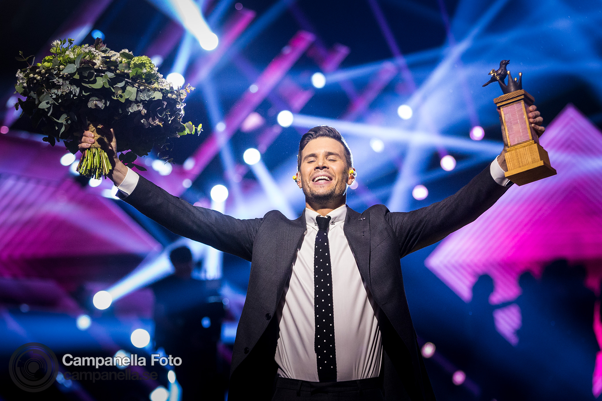 Robin Bengtsson wins Melodifestivalen 2017 - Michael Campanella Photography